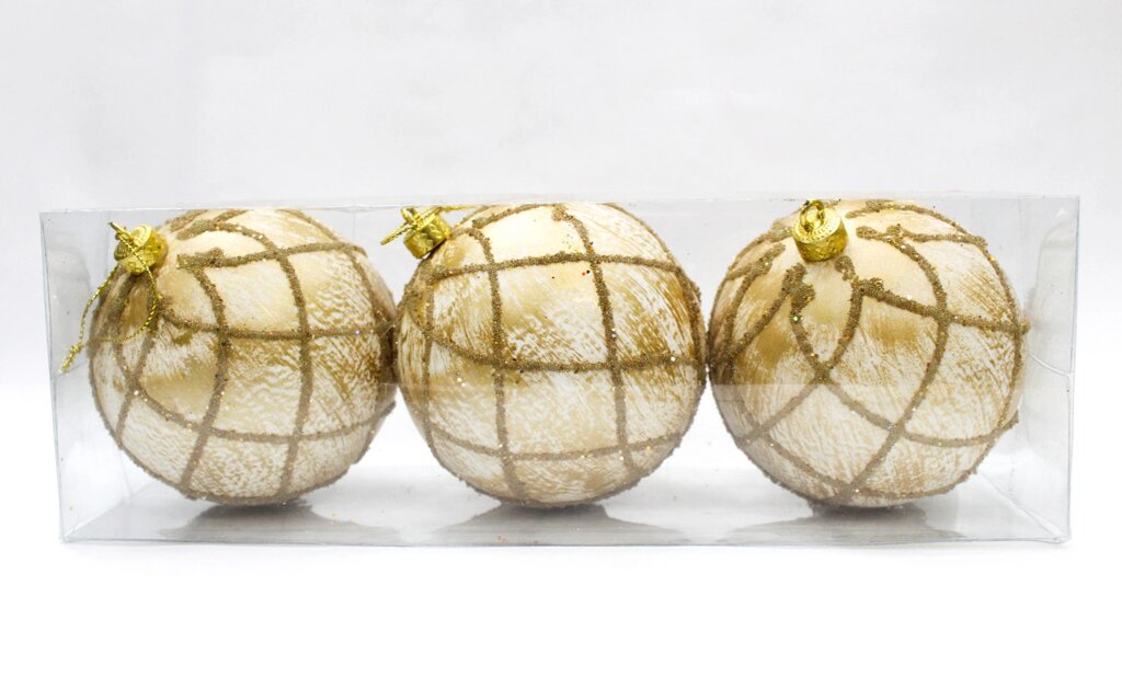 Дизайнерское новогоднее украшение, шары, "Агат", D 9 см от компании Интернет-магазин VPROK_kz - фото 1