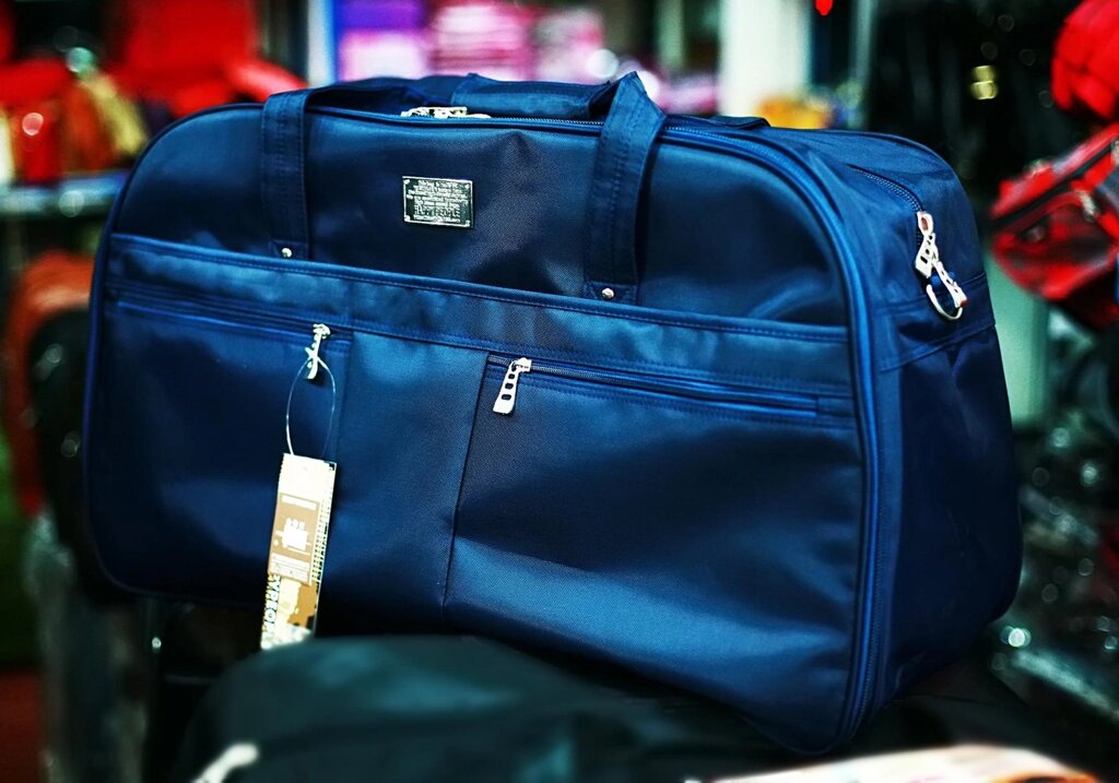 Дорожная сумка "Happypeople" брезентовая (синяя) от компании Интернет-магазин VPROK_kz - фото 1