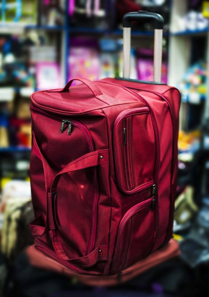 Дорожная сумка на колесах "Happypeople",52х34х40см (красная) от компании Интернет-магазин VPROK_kz - фото 1