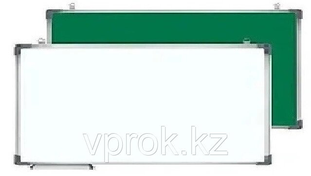 Доска магнитно-маркерная, меловая, флипчарт двухсторонний 100x300 см от компании Интернет-магазин VPROK_kz - фото 1