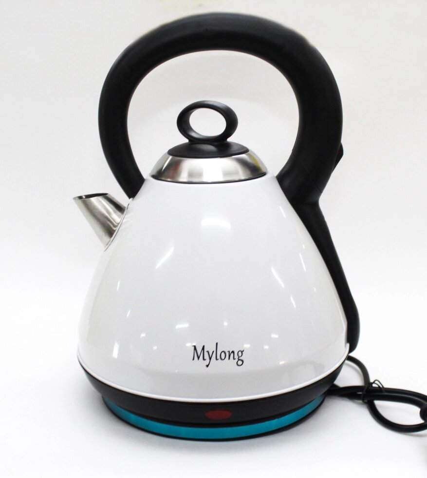Электрический чайник MYLONG MY-3030,  нержавеющая сталь, белый, 3 л. от компании Интернет-магазин VPROK_kz - фото 1