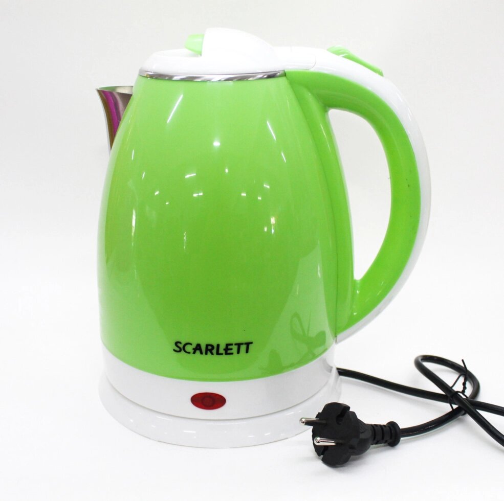 Электрический чайник SCARLETT SC-2020, зеленый, 2 л. от компании Интернет-магазин VPROK_kz - фото 1