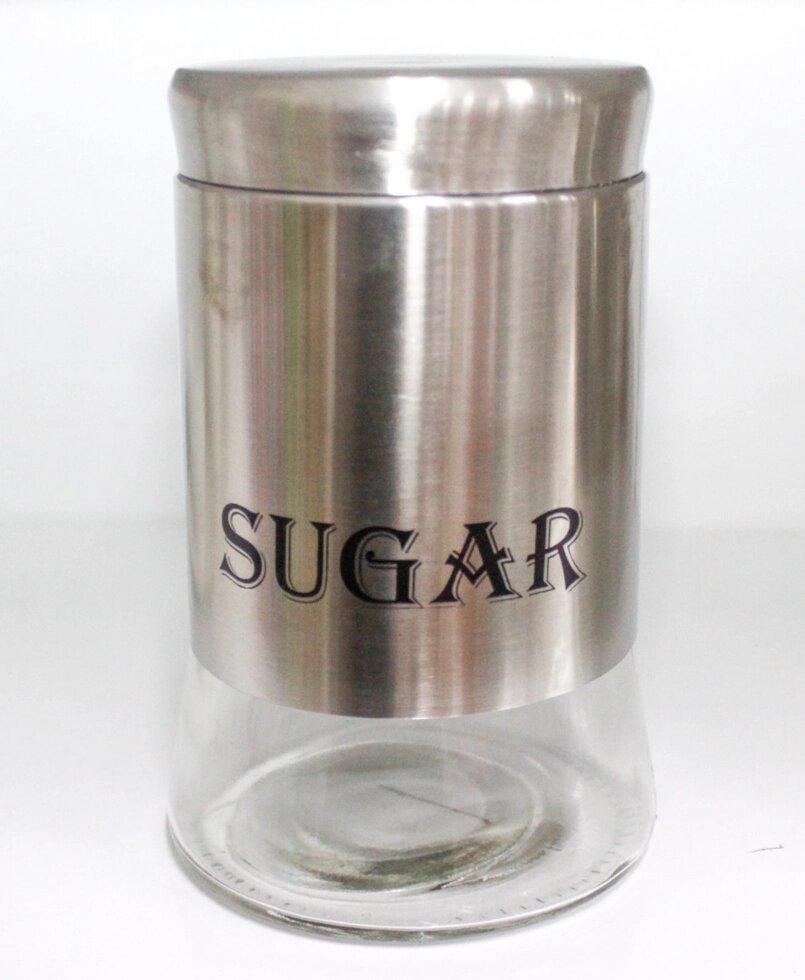 Емкость для сахара, серебристая, 1 л. от компании Интернет-магазин VPROK_kz - фото 1