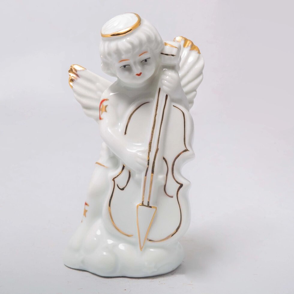 Фарфоровая статуэтка "Ангел с контрабасом" (11см) от компании Интернет-магазин VPROK_kz - фото 1