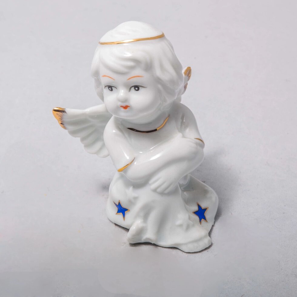 Фарфоровая статуэтка "Задумчивый Ангел" (9см) от компании Интернет-магазин VPROK_kz - фото 1