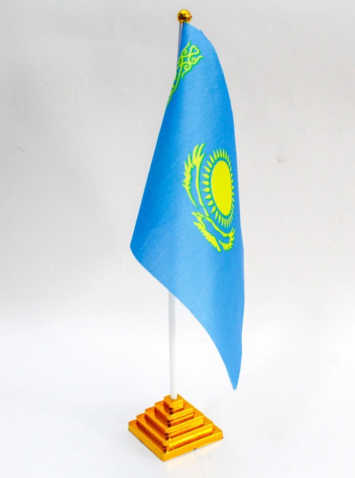Флаг настольный "Казахстан", 31 см от компании Интернет-магазин VPROK_kz - фото 1