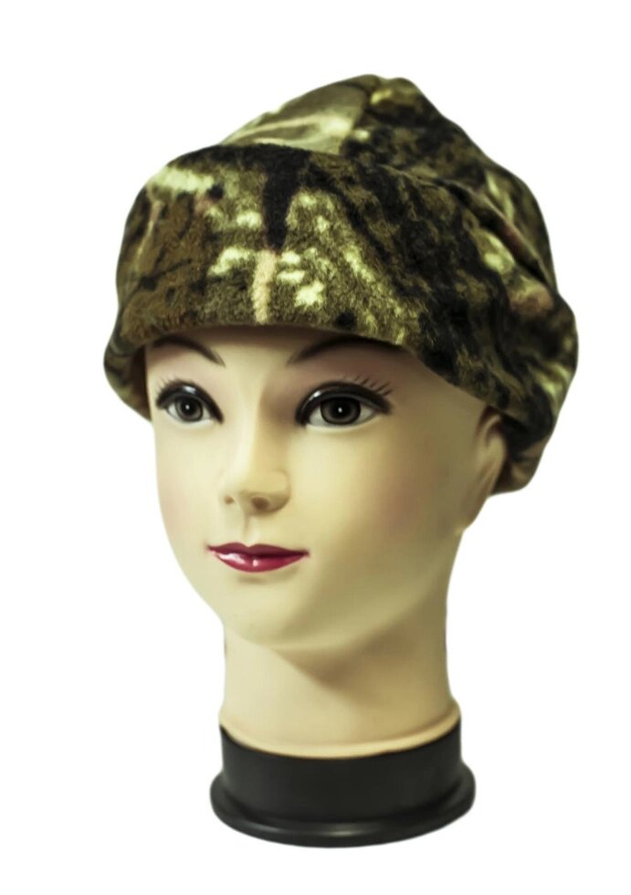 Флисовая шапка с отворотом, камуфляж от компании Интернет-магазин VPROK_kz - фото 1
