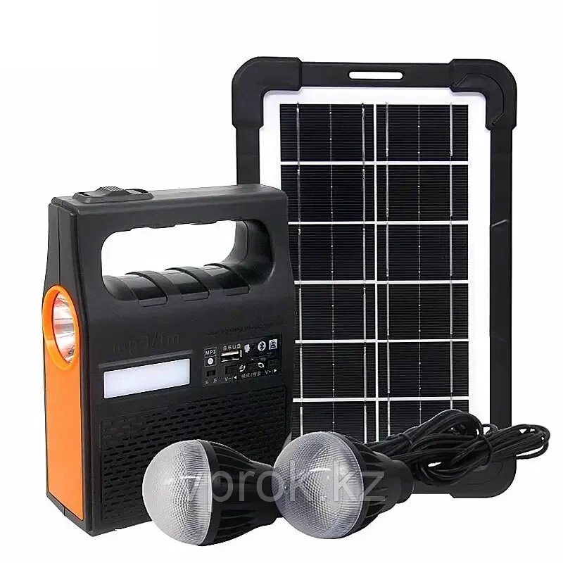 Фонарик для тревожного чемоданчика с радио и зарядкой Yobolife LM-3601, 2 LED и солнечная панель от компании Интернет-магазин VPROK_kz - фото 1