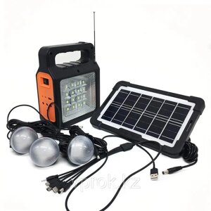 Фонарик для тревожного чемоданчика с радио и зарядкой Yobolife LM-3609, 3 LED и солнечная панель