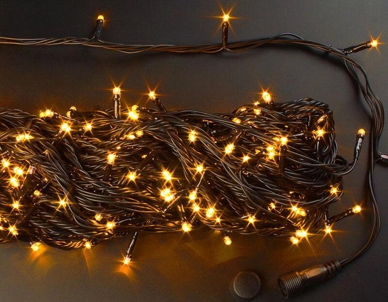 Гирлянда новогодняя светодиодная "Нить" - 10 метров, 80 лампочек, тёплый свет, светит постоянно от компании Интернет-магазин VPROK_kz - фото 1