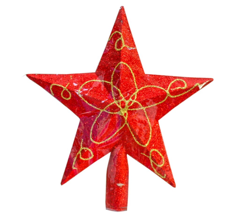 Гирлянда звезда на елку, красная, 17 см от компании Интернет-магазин VPROK_kz - фото 1