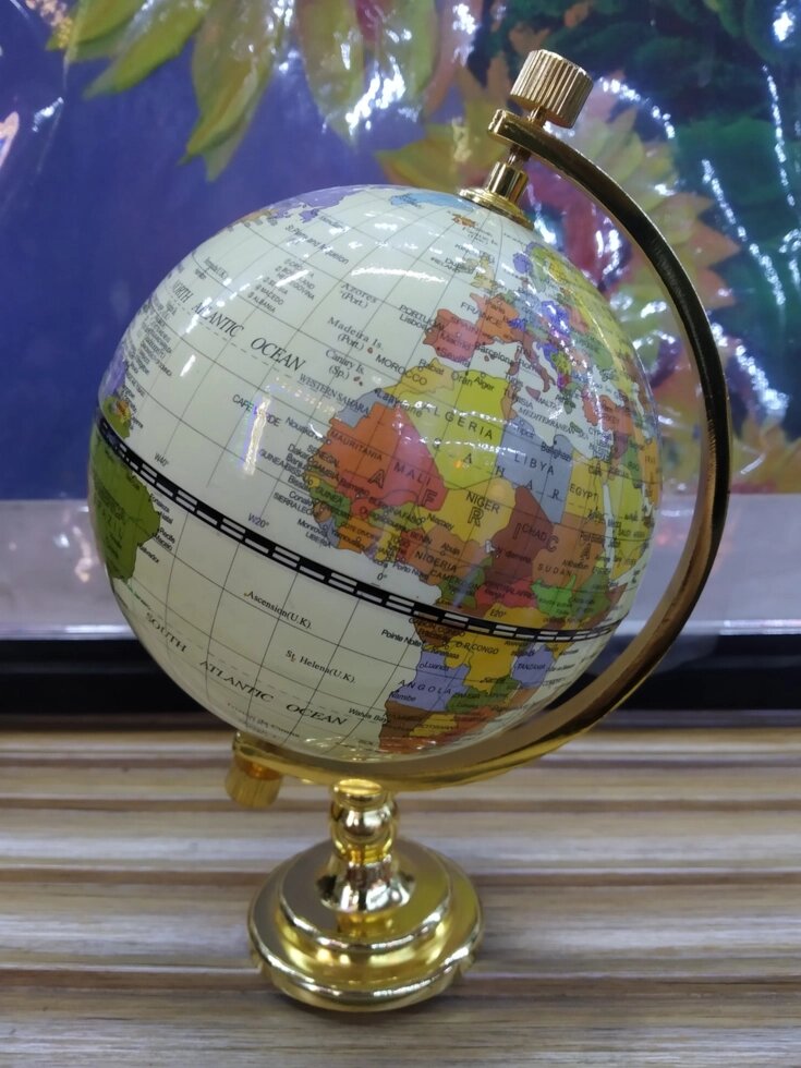 Глобус сувенирный.  Диаметр 11 см. от компании Интернет-магазин VPROK_kz - фото 1