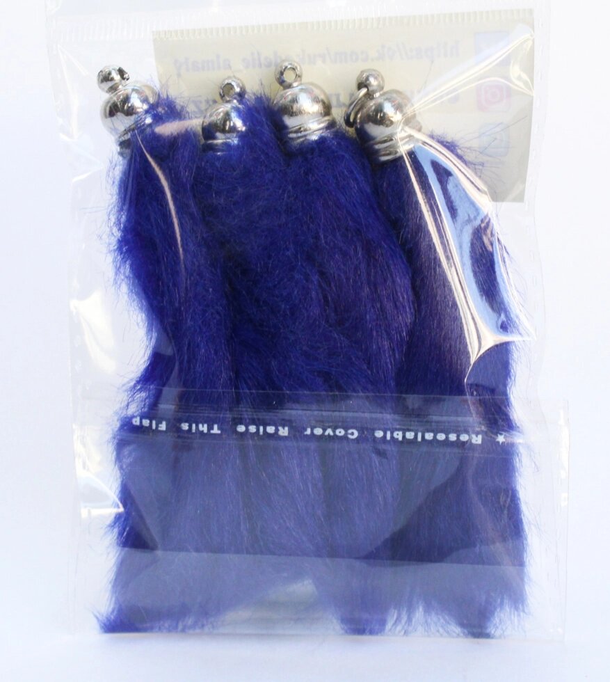 Хвостики для декора, синие, 10 см от компании Интернет-магазин VPROK_kz - фото 1
