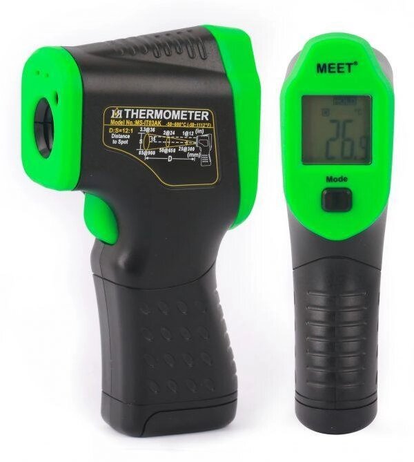 Инфракрасный термометр с термопарой 600°C MS IT03AK от компании Интернет-магазин VPROK_kz - фото 1