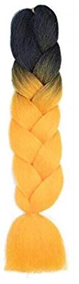 Канекалон черно-оранжевый 65 см, косы для плетения от компании Интернет-магазин VPROK_kz - фото 1