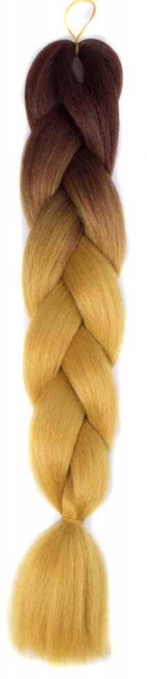 Канекалон черный-светло каштановый 65 см, косы для плетения от компании Интернет-магазин VPROK_kz - фото 1