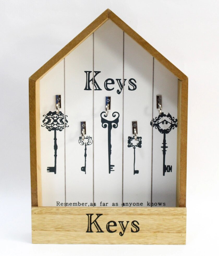 Ключница шкатулка,"Keys", коричневая, 32*21 см от компании Интернет-магазин VPROK_kz - фото 1