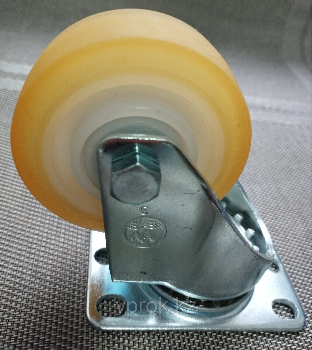 Колесо силиконовое с площадкой, поворотное с подшипником диаметр d-100 мм, ширина 30 мм от компании Интернет-магазин VPROK_kz - фото 1
