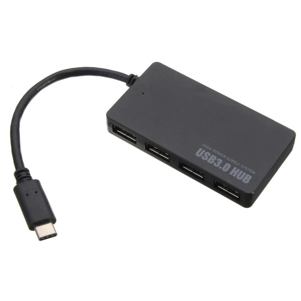 Концентратор "HUB USB 3.0 High Power Supply System 4 Port to Type C 3.1" от компании Интернет-магазин VPROK_kz - фото 1