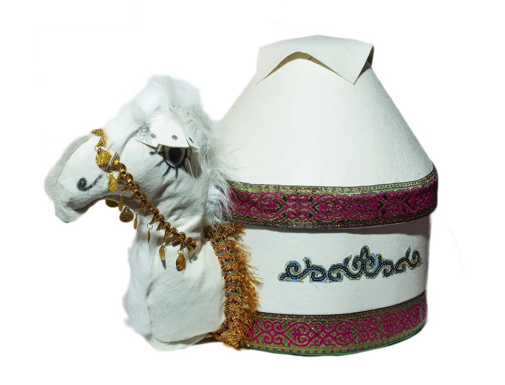 Коржын в виде верблюда с белой юртой, 32 см от компании Интернет-магазин VPROK_kz - фото 1