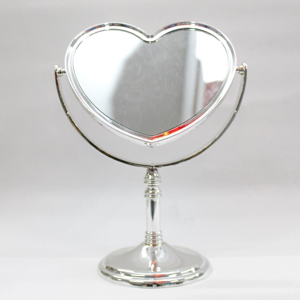 Косметическое зеркало, двухстороннее, сердечко, 24 см от компании Интернет-магазин VPROK_kz - фото 1