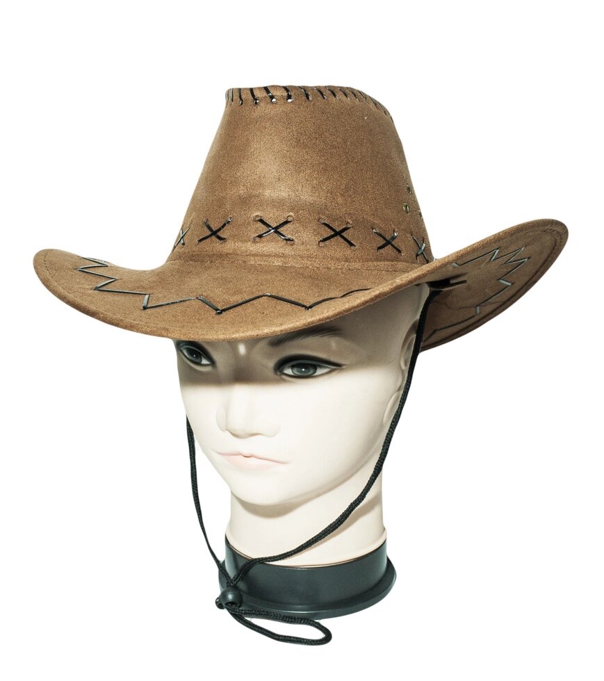 Ковбойская шляпа (стетсон), коричневая, 56-58 размеры от компании Интернет-магазин VPROK_kz - фото 1