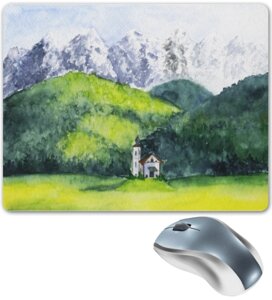 Коврик для мышки "Pad for Mouse с изображением "Горный пейзаж", Dimensions:300mm x 250mm x 3mm"