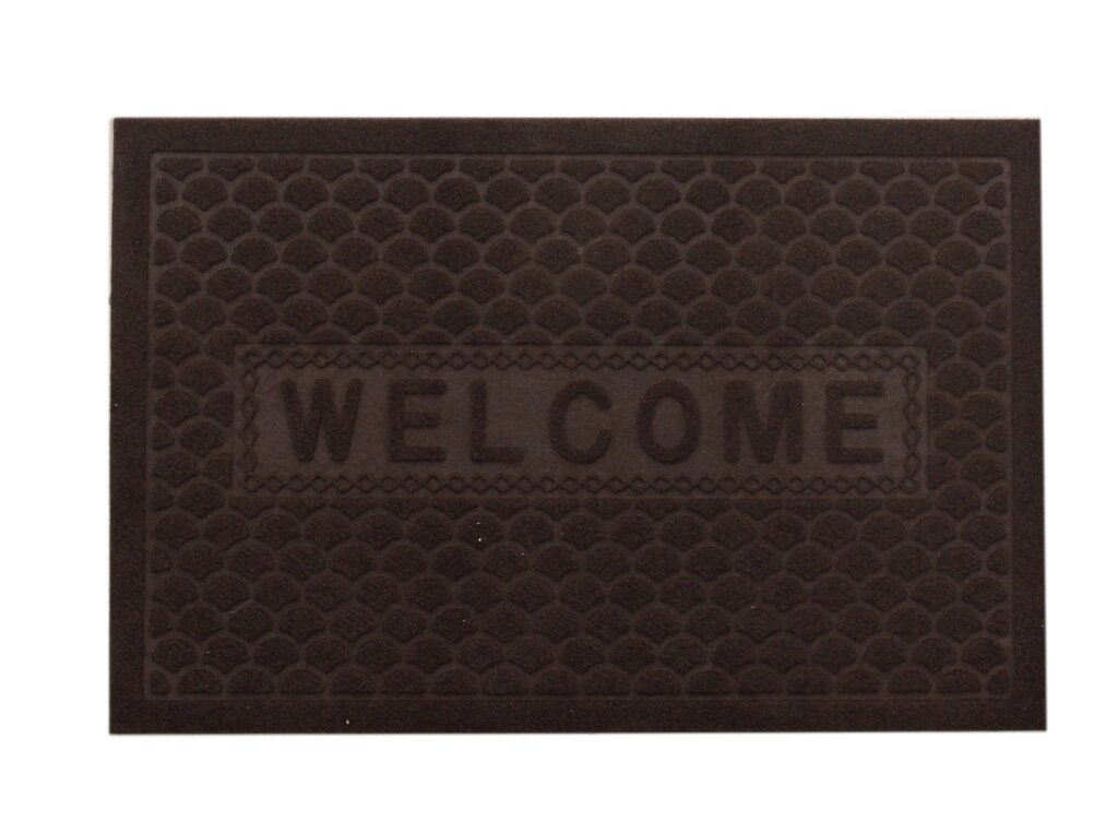 Коврик придверный, "WELCOME", коричневый 58*39 см от компании Интернет-магазин VPROK_kz - фото 1