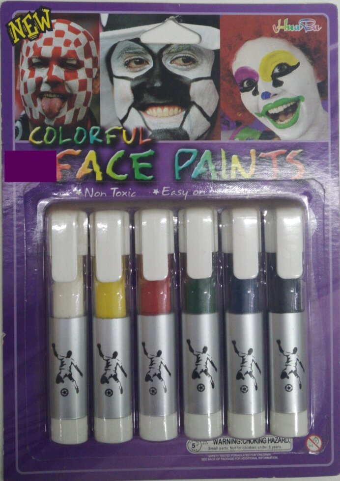 Краски для лица, аквагрим для детей и взрослых, 6 цветов от компании Интернет-магазин VPROK_kz - фото 1