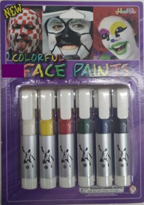 Краски для лица, аквагрим для детей и взрослых, 6 цветов