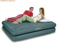 Кровать надувная 2 в 1, 203х152х46 см, max 273 кг, Intex 67744, поверхность флок ##от компании## Интернет-магазин VPROK_kz - ##фото## 1