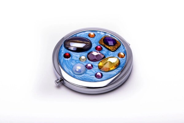 Круглое косметическое зеркало с камнями от компании Интернет-магазин VPROK_kz - фото 1