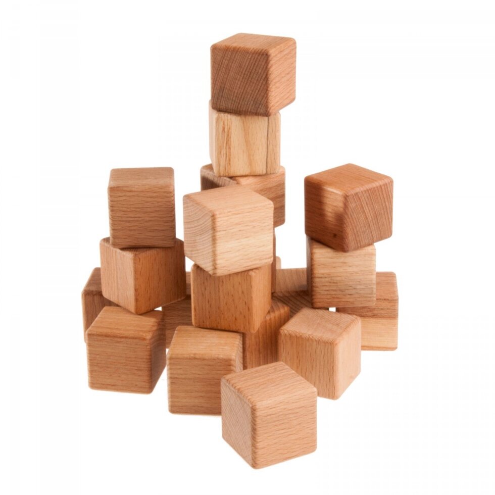 Куб деревянный 20см К230 от компании Интернет-магазин VPROK_kz - фото 1