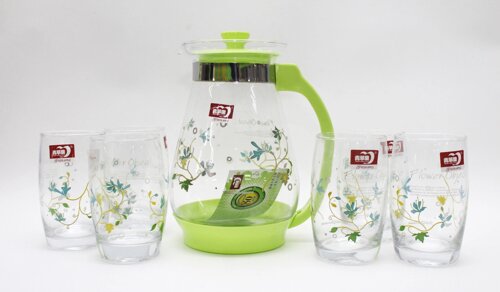 Кувшин со стаканами, "Flower Object"6 стаканов)