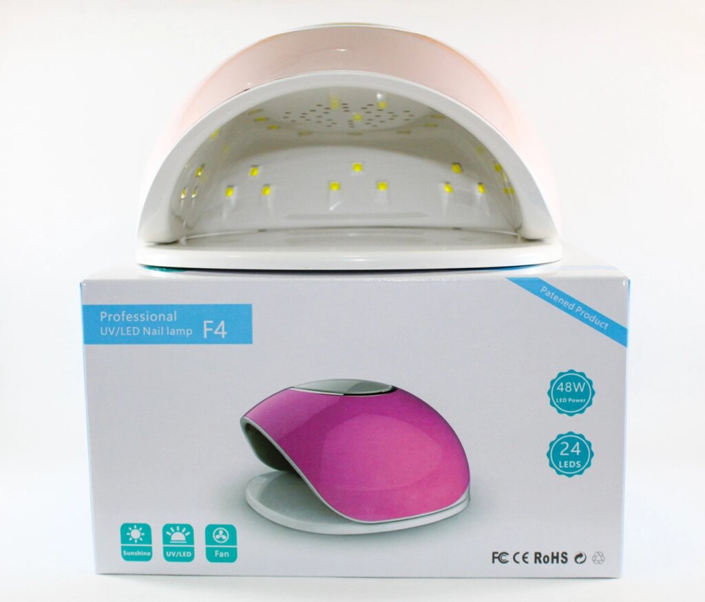 LED лампа для полимеризации гель-лака, UV/LED F4, с вентилятором от компании Интернет-магазин VPROK_kz - фото 1