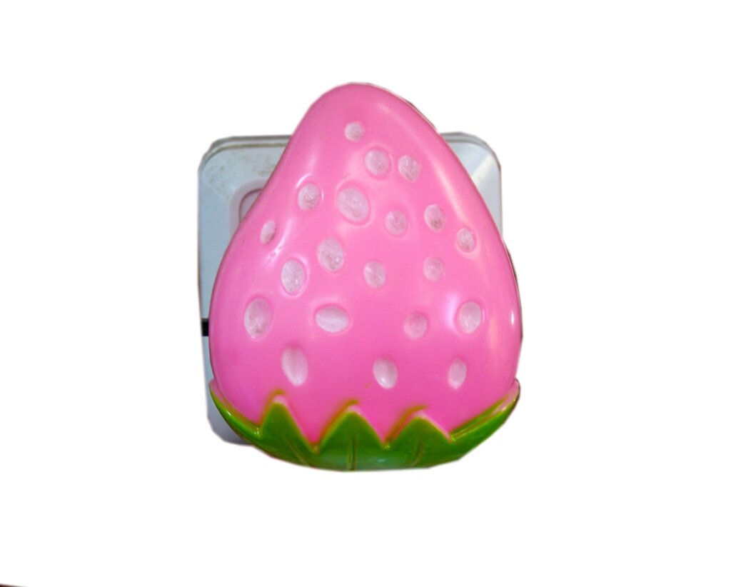 LED ночник в розетку "Клубника", розовый от компании Интернет-магазин VPROK_kz - фото 1