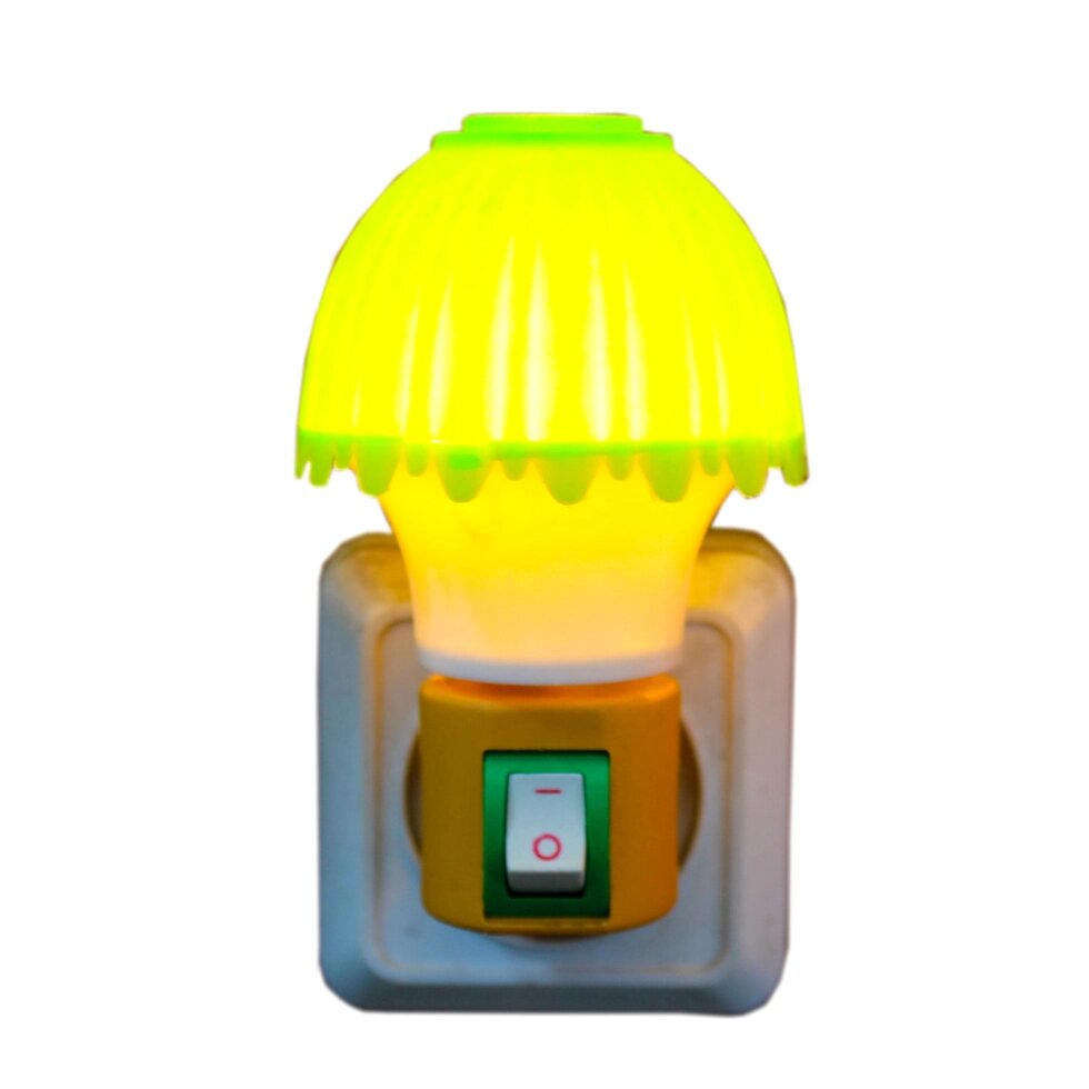 LED ночник в розетку "Лампа", желто-зеленый от компании Интернет-магазин VPROK_kz - фото 1
