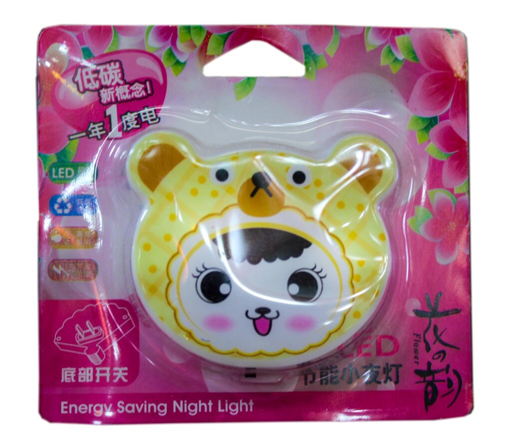 LED ночник в розетку "Мишка", желтый от компании Интернет-магазин VPROK_kz - фото 1