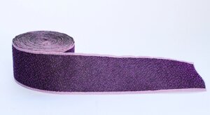 Лента эластичная для одежды, с усиленным краем, темно-фиолетовая, 4 см
