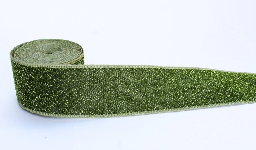 Лента эластичная, зеленая, 4 см от компании Интернет-магазин VPROK_kz - фото 1