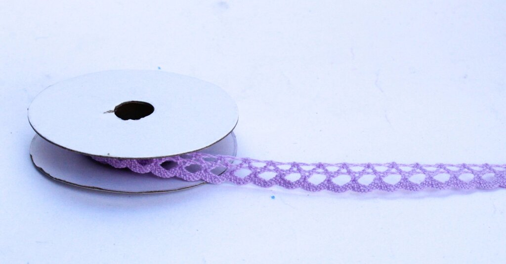 Лента кружевная тканная, фиолетовая, 1 см от компании Интернет-магазин VPROK_kz - фото 1