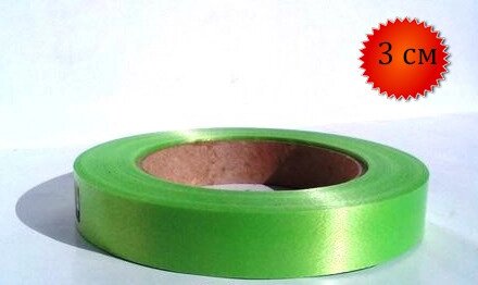 Лента упаковочная, ширина 3 см, зеленая от компании Интернет-магазин VPROK_kz - фото 1