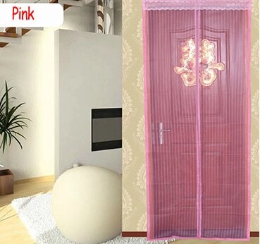 Магнитная противомоскитная сетка для дверей 120*210 см (розовая) от компании Интернет-магазин VPROK_kz - фото 1