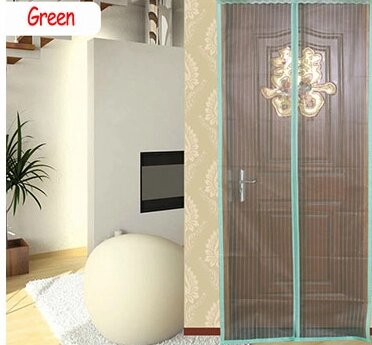 Магнитная противомоскитная сетка для дверей 120*210 см (зеленая) от компании Интернет-магазин VPROK_kz - фото 1