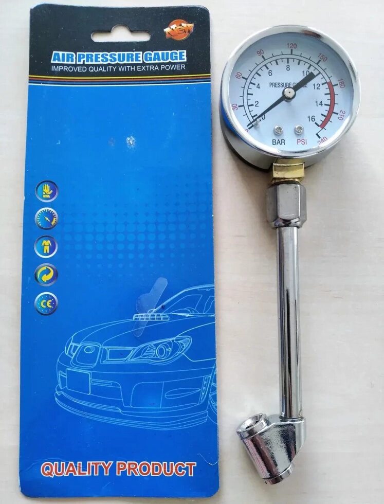 Манометр для измерения давления в шинах грузовых авто YD-505 от компании Интернет-магазин VPROK_kz - фото 1