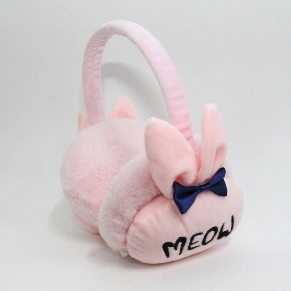 Меховые наушники (шапка на уши) "Meow", розовые от компании Интернет-магазин VPROK_kz - фото 1