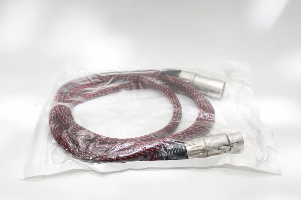 Микрофонный кабель в нейлоновой оплетке Canon папа XLR мама XLR, 2м от компании Интернет-магазин VPROK_kz - фото 1