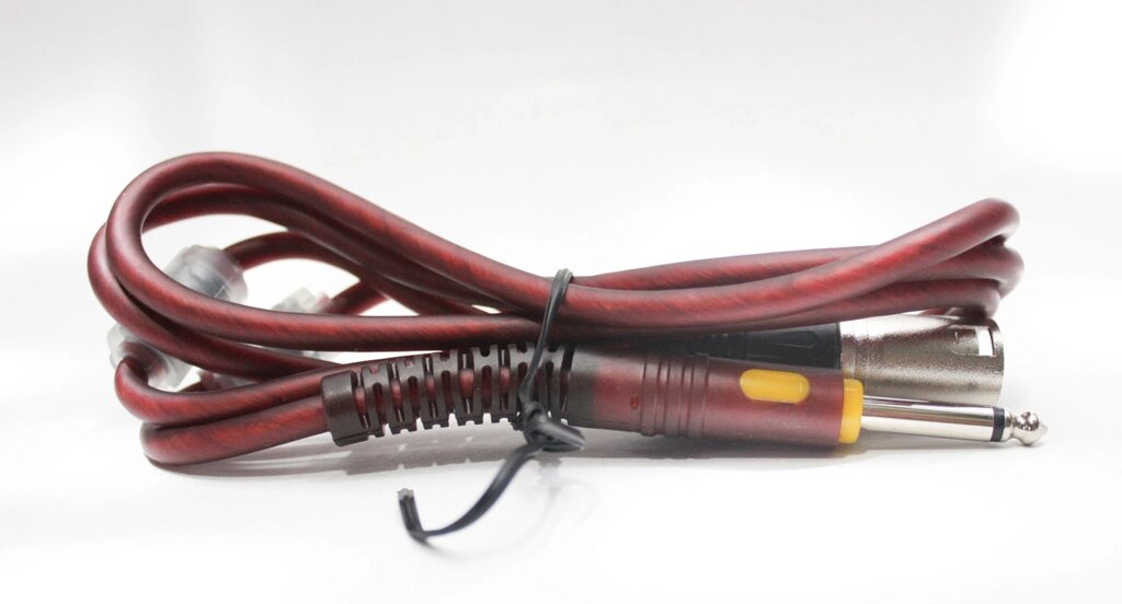 Микрофонный кабель XLR (3P) "папа" - Jack (моно 6,3 мм), 1,5 м от компании Интернет-магазин VPROK_kz - фото 1