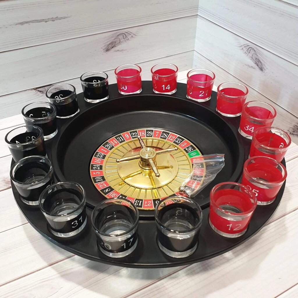 Настольная алко-игра "Пьяная рулетка", 16 стопок от компании Интернет-магазин VPROK_kz - фото 1