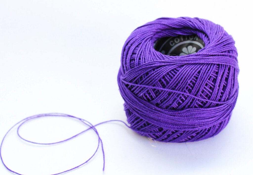 Нитки для вязания "Ирис", фиолетовые от компании Интернет-магазин VPROK_kz - фото 1